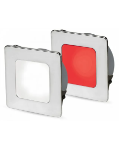 Hella 2JA958340601 EuroLED 95 Gen 2 Square Down Light Dual Colour Recess Mount with Spring Clip - White/Red