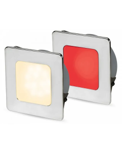 Hella 2JA958340621 EuroLED 95 Gen 2 Square Down Light Dual Colour Recess Mount with Spring Clip - Warm White/Red