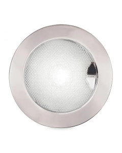 Hella 2JA980630511 EuroLED Touch 150 Down Lights Polished Stainless Steel Rim - White Light