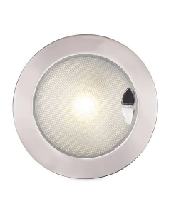Hella 2JA980630611 EuroLED Touch 150 Down Lights Polished Stainless Steel Rim - Warm White Light