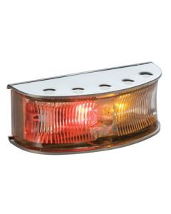 Hella HD LED Side Marker - Red / Amber Illuminated, Polished S/S Housing (Pack of 4) (2058PBULK)