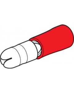 Hella PC Insulated Male Bullet Terminals - Red, 4.0mm (Pack of 100) (8525)