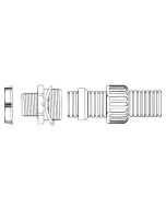 Conduit Gland - Harnessflex Fitting - 12mm Conduit, 16mm Thread (5)